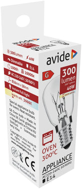 Avide Λάμπα Φούρνου έως 300°C 40W E14 WW 3000K